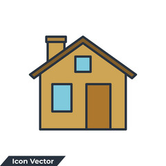house building icon logo vector illustration. home symbol template for graphic and web design collection