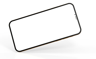 realistic smartphone template mockup for user experience presentation. Stylish concept design for websites, applications and landing pages.