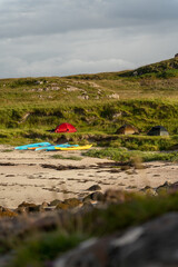 Camping on the shore