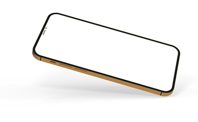 smartphone  With Blank Screen in 3d