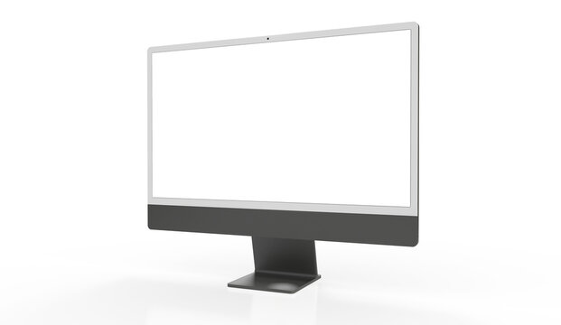 Workspace blank screen desktop computer, Mockup computer
