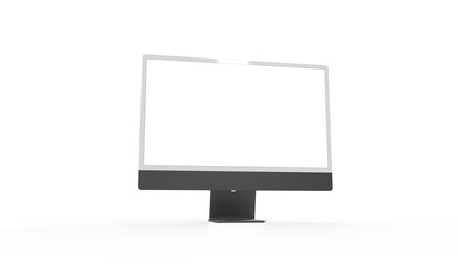 Mockup of modern desktop computer isolated