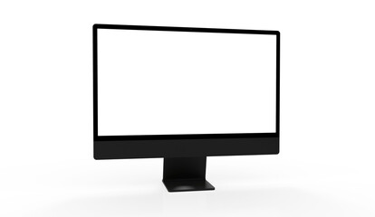 Workspace blank screen desktop computer, Mockup computer