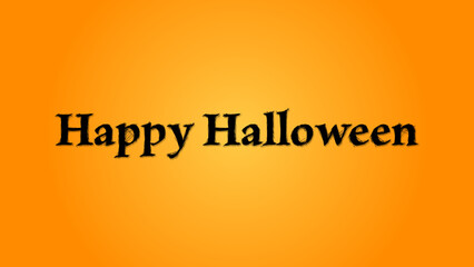 Happy Halloween Day hand written calligraphy in Halloween day isolated on orange background , Flat Modern design , illustration Vector EPS 10