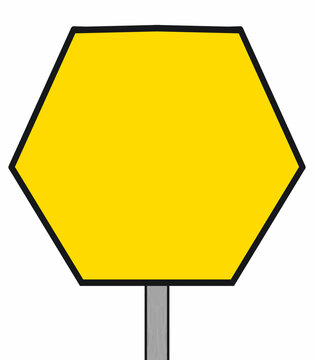 Blank Yellow Sign