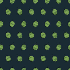 Pretty berries are scattered on the green background