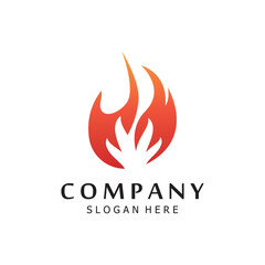blazing fire, embers, fireball logo and symbol vector image. with template illustration editing.