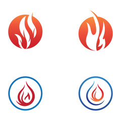 blazing fire, embers, fireball logo and symbol vector image. with template illustration editing.