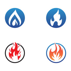 blazing fire, embers, fireball logo and symbol vector image. with template illustration editing.