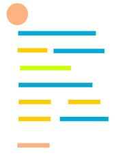 flat style document icon.