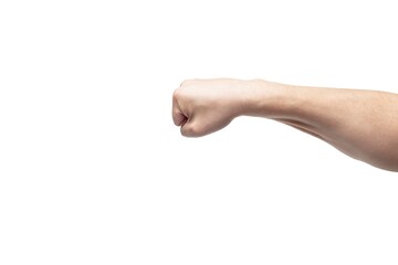 Hand strikes with a clenched fist