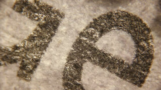 typography moving fast text line jumping between letters l extremely enlarged under a microscope very close detail shot macro white paper detail shot newspaper article written in black lower case