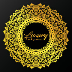 Luxury mandala background And golden gradient vector ornament