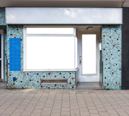 closed shop front, closed and locked store, impact of the coronavirus pandemic.