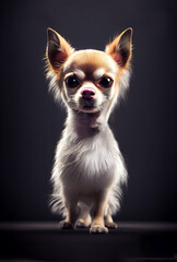 Obraz premium A realistic digital painting portrait of a Chihuahua dog