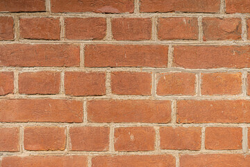 Empty old red brick wall background