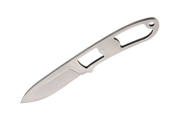 Throwing knife silver. Weapon of a ninja or assassin. Isolate on a white back.