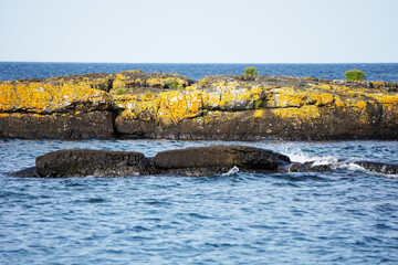 Skerry in Lake Superior at Black Rocks Pere Marquette Park