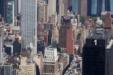 new york city aerial panorama from hudson yards terrace