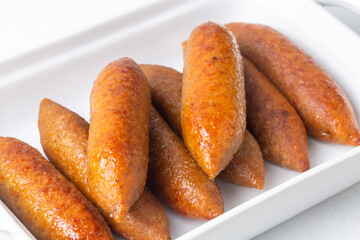 Turkish domestic special food icli kofte and oruk , domestic Turkish foods. Hatay oruk kofte.