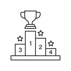 Competition, trophy concept line icon. Simple element illustration. Competition, trophy concept outline symbol design from business set. Can be used for web and mobile on white background