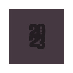 Happy New Year 2023! Vector for design New Year greeting card, cover, logo.
