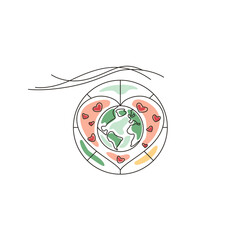 Earth in the heart and in the looking eye