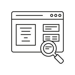 Analysis, website concept line icon.