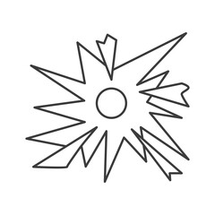 Big Bang concept line icon. Simple element illustration. Big Bang concept outline symbol design from space set. Can be used for web and mobile on white background