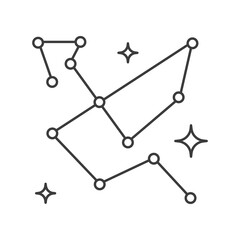 Constellation concept line icon. Simple element illustration. Constellation concept outline symbol design from space set. Can be used for web and mobile on white background