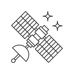 Satellite, cosmos concept line icon. Simple element illustration. Satellite, cosmos concept outline symbol design from space set. Can be used for web and mobile on white background