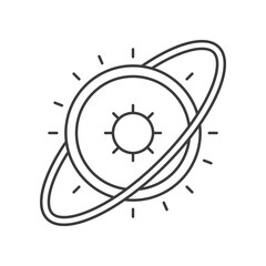 Obraz premium Supernova concept line icon. Simple element illustration. Supernova concept outline symbol design from space set. Can be used for web and mobile on white background