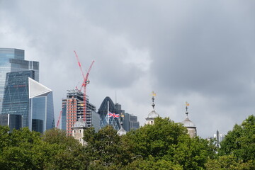 half-masted flag after the Queen's dead