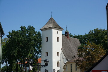 Fototapeta na wymiar Church of St. Wojciech and Our Lady of Snow (kosciol sw. Wojciecha i Matki Boskiej Snieznej). Mikolow, Poland.