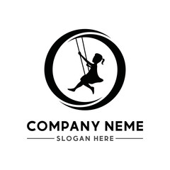 child tree swing logo design