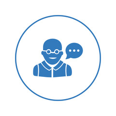 Business message conversation icon | Circle version icon |