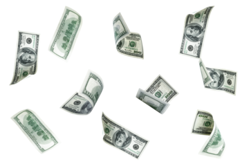 Money background. Hundred dollars of America. Usd cash money falling.