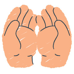 Isolated sketch of a pair of hands Vector