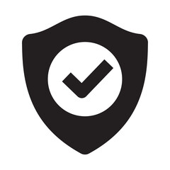 Shield with check mark icon. Security Shield illustration