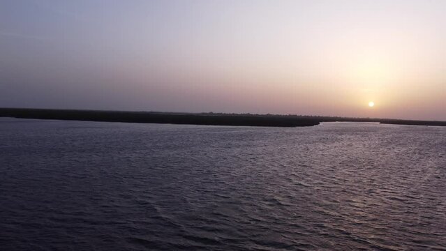 Sunset in Senegal Sine Saloum Africa - Coucher de soleil Afrique