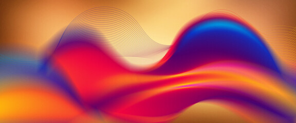 Colorful abstract waves motion background