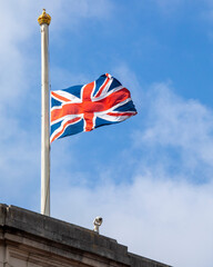 Union Flag at Half Mast to Mark the Death of Queen Elizabeth II at Buckingham Palace - 530659003