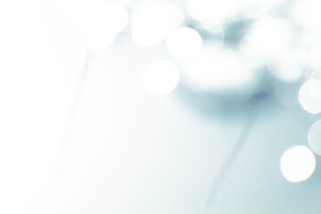Artistically blurred background with round bokeh. White background with bokeh.