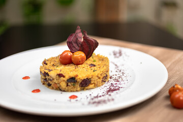 Vegetarian dishes such as salads, quinoa, avocado, vegetables and wraps