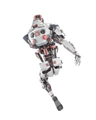 cyber mech is jumping fast nice rear view