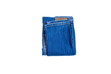 Folded blue jean
