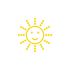smilling sun icon. weather icon
