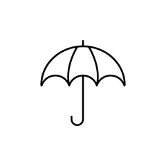 Umbrella icon vector isolated on white background