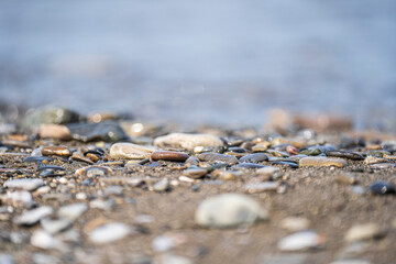 Stones on the coastline of the sea