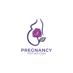 Pregnancy mother care logo design